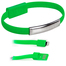 Karkötő töltő kábel, USB – Lightning, zöld