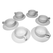 Porcelán kávéskészlet 12 db-os, tányér és csésze