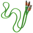 Zipzáros töltő kábel 80 cm, lightning + micro USB, zöld
