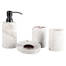 Fürdőszobai szett #43, márvány: szappanadagoló, fogmosópohár, fogkefetartó