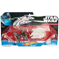 Hot Wheels Star Wars TIE fighter és 1000 éves sólyom űrhajó szett, 2 db-os (Mattel CGW95 CGW90)