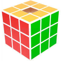  Rubik kocka mintás zsebkendőtartó doboz, 14,6 cm, fehér 