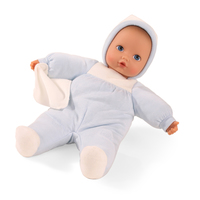  Baby Pure GÖTZ baba (2015), elefántos ruhában, kék szemű, 33 cm magas 